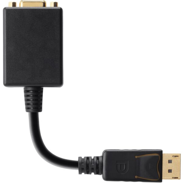 Belkin Displayport to VGA Adapter - 6 DisplayPort/VGA Video Cable for Video Device, Monitor, Projector, TV, HDTV - First End: 1 x DisplayPort Male Digital Audio/Video - Second End: 1 x HD-15 Female VGA - Black
