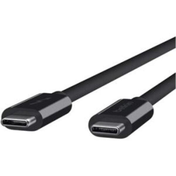 Belkin Thunderbolt 3 Cable - 3.28 ft USB Data Transfer Cable for Hard Drive, Notebook - First End: 1 x Type C Male USB - Second End: 1 x Type C Male USB - 20 Gbit/s - Black