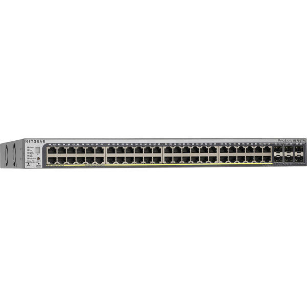 Netgear ProSafe GS752TPS Gigabit Stackable Smart Switch - Manageable - 2 Layer Supported - Rack-mountable, Desktop
