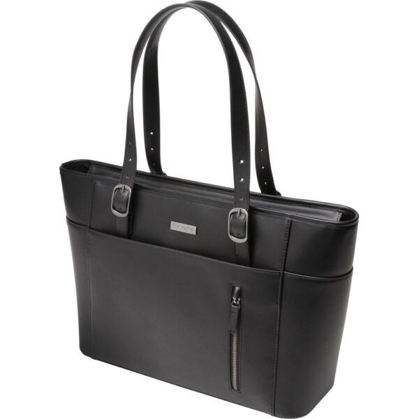 Kensington K62850WW Carrying Case (Tote) for 15.6 MacBook - Black - Damage Resistant, Drop Resistant - Faux Leather Exterior - Handle - 13.5 Height x 18.5 Width x 5.3 Depth