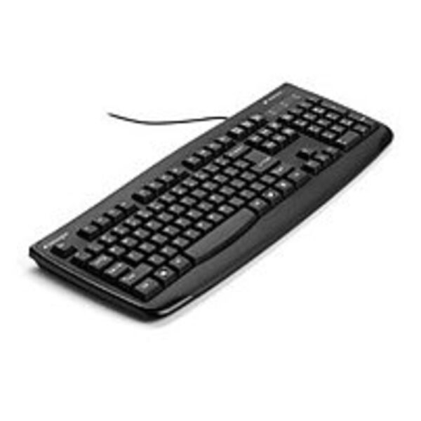 Kensington Pro Fit K64407US USB External Washable Keyboard - Wired - Black