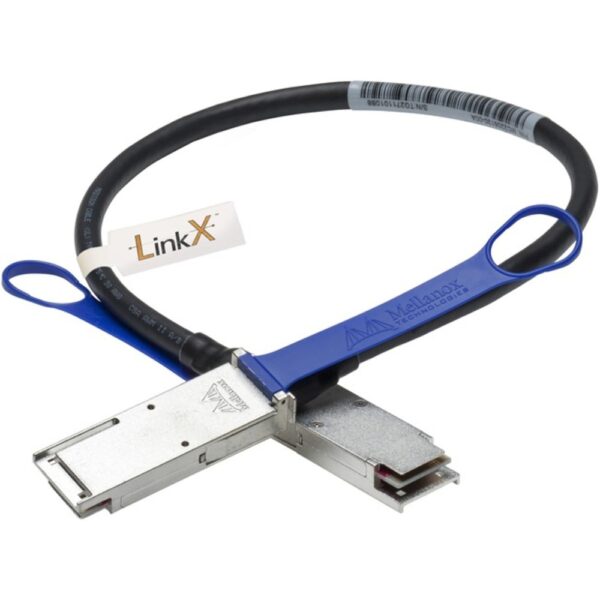 Mellanox LinkX QSFP28 Network Cable - Fiber Optic Network Cable for Network Device - First End: 1 x QSFP28 Network - Second End: 1 x QSFP28 Network - 100 Gbit/s - Black