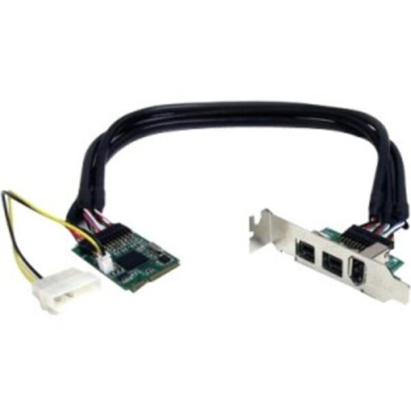 StarTech.com 3 Port 2b 1a 1394 Mini PCI Express FireWire Card Adapter - FireWire adapter - PCIe Mini Card - FireWire 800 - 2 ports + 1 x FireWire