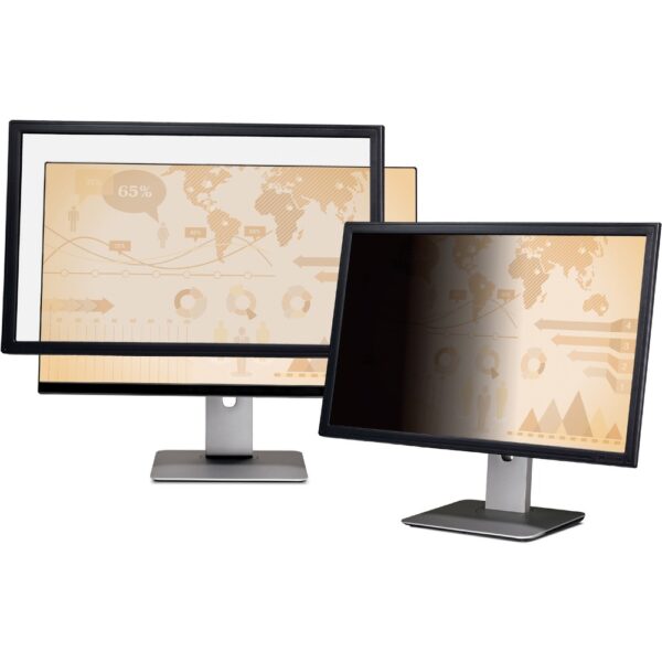 3M Framed Privacy Filter Black - For 23.6 Widescreen, 24 Monitor - 16:9