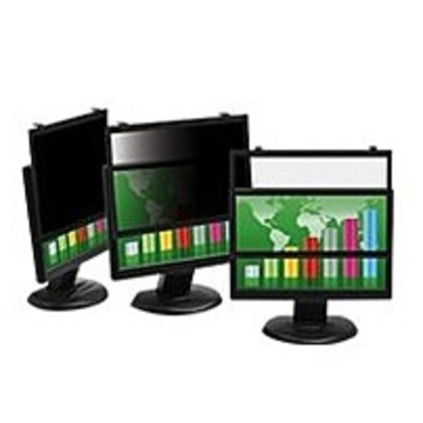 3M PF320W Framed Widescreen Desktop Privacy Filter for 20.1 LCD Monitor - Black