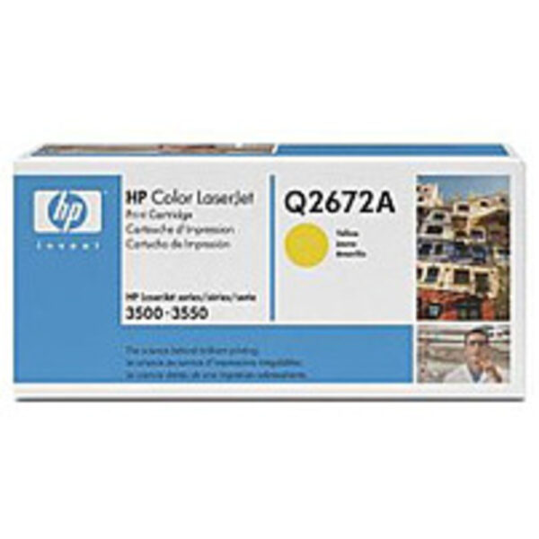 HP Q2672A Laser Toner Cartridge - Yellow - 4,000 Pages Yield - 1 Pack