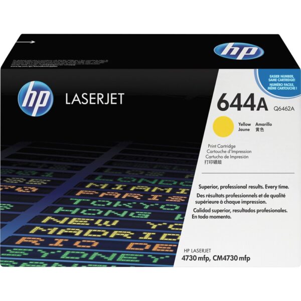 HP 644A (Q6462A) Original Toner Cartridge - Single Pack - Laser - 12000 Pages Color - Yellow - 1 Each