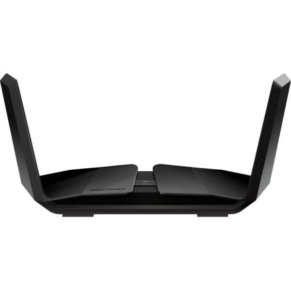 Netgear Nighthawk RAX120 IEEE 802.11ax Ethernet Wireless Router - 2.40 GHz ISM Band - 5 GHz UNII Band - 8 x Antenna(8 x Internal) - 768 MB/s Wireless Speed - 5 x Network Port - 1 x Broadband Port - USB - 5 Gigabit Ethernet - VPN Supported - Desktop