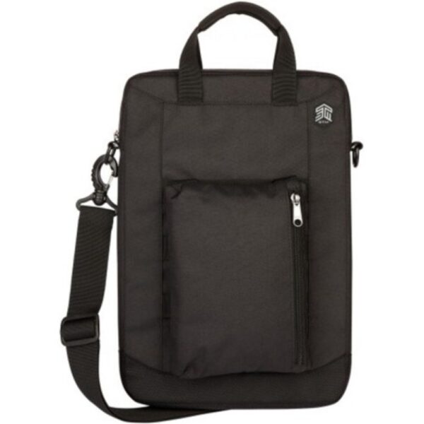 STM Goods Ace Vertical Cargo 11-12 - Black - Commercial - Water Resistant, Wear Resistant, Impact Resistant Base, Abrasion Resistant - Polycarbonate, Polyurethane, Thermoplastic Polyurethane (TPU), 600D Polyester, 1680D Ballistic Nylon Base - Handle, Sh