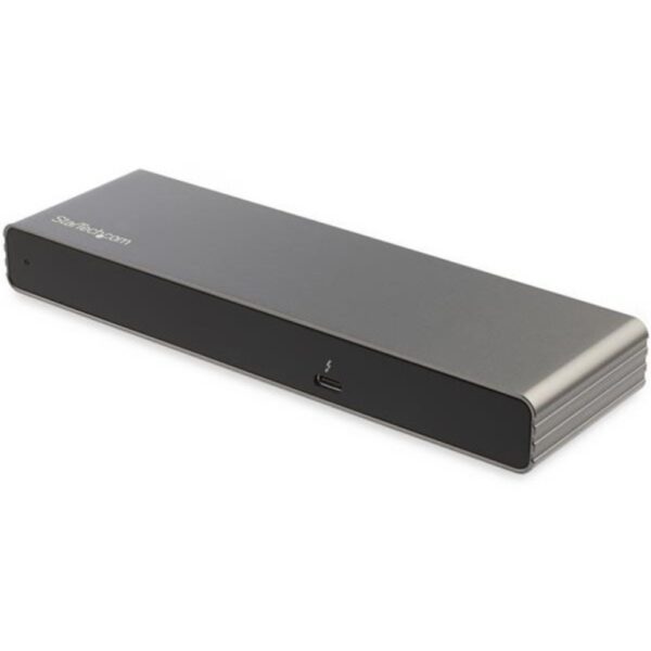 StarTech.com Thunderbolt 3 Dock - For MacBook Pro and Windows - Dual 4K 60Hz Thunderbolt 3 Docking Station - DP / HDMI / VGA - 85W Power Delivery - Connect your Thunderbolt 3 laptop to dual monitors w/ flexible video output (DP, HDMI, VGA), GbE and 2x USB