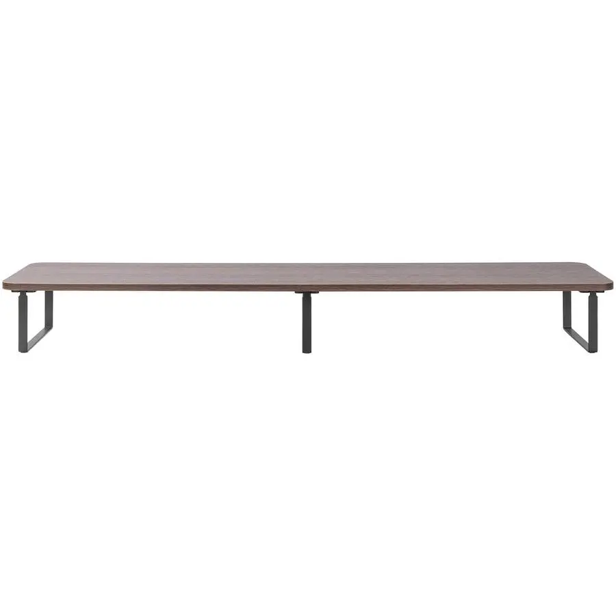 Lorell Quick-Install Monitor Laptop Riser - 4.8" Height x 39.4" Width x 10.2" Depth - Powder Coated - Steel, Particleboard, Silicone - Teak - Image 4